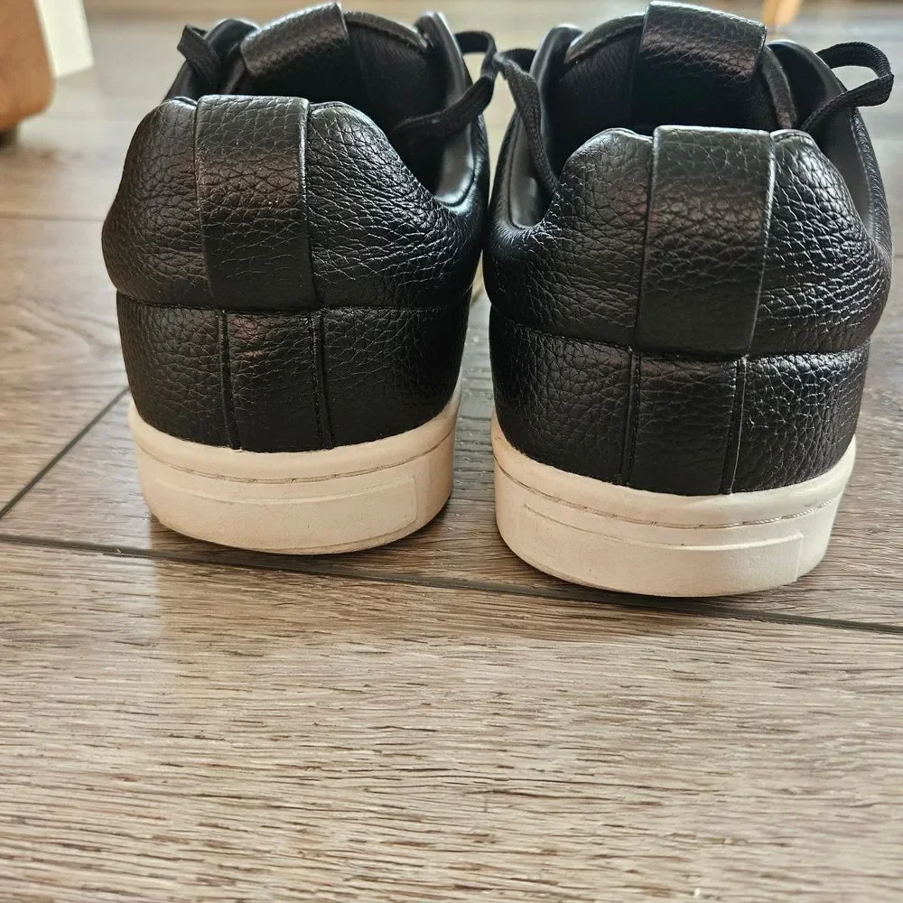 Zara Black Leather Euro Sneakers